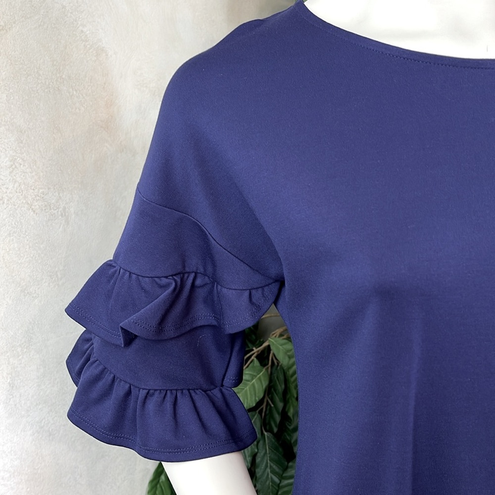 SIGNATURE STUDIO RUFFLE SLEEVE DRESS - Picture 2 of 9